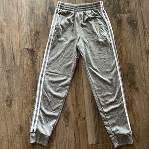 adidas Gray Sweatpants with White Stripes